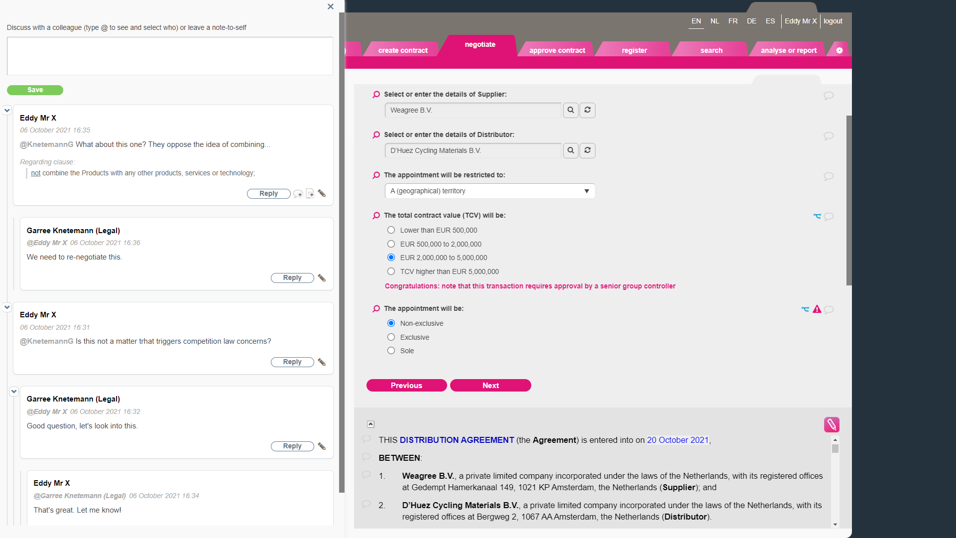 screenshot of Weagree Wizard